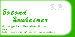 botond manheimer business card